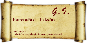 Gerendási István névjegykártya
